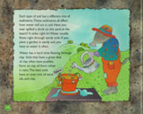 A mole character teaches about soil types.